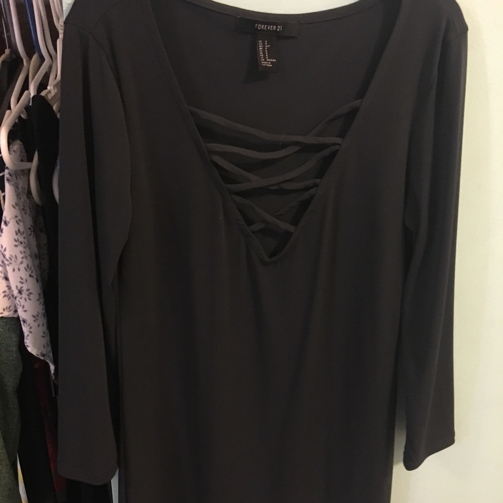 Bodycon lace up dress